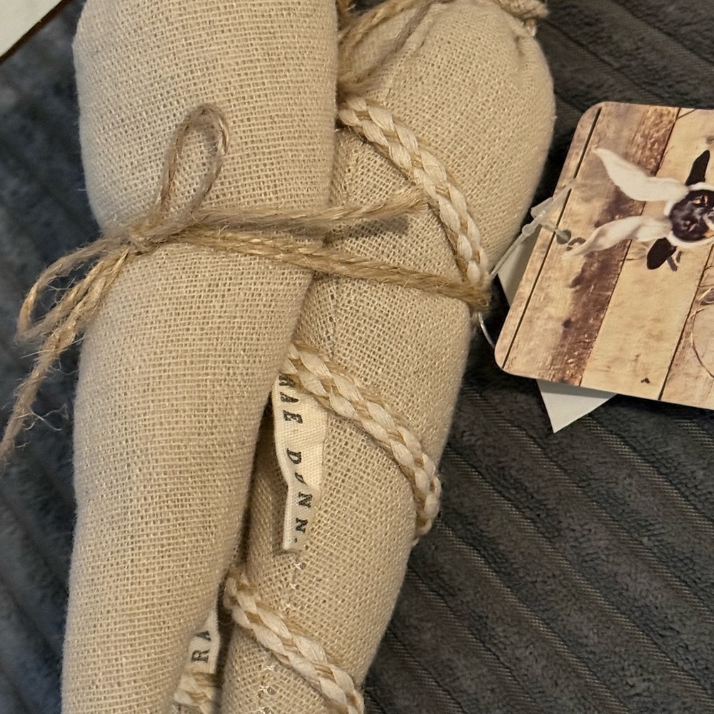 Rae Dunn Beige Fabric 🥕 Carrots- set of 3- NWT - Picture 2 of 7